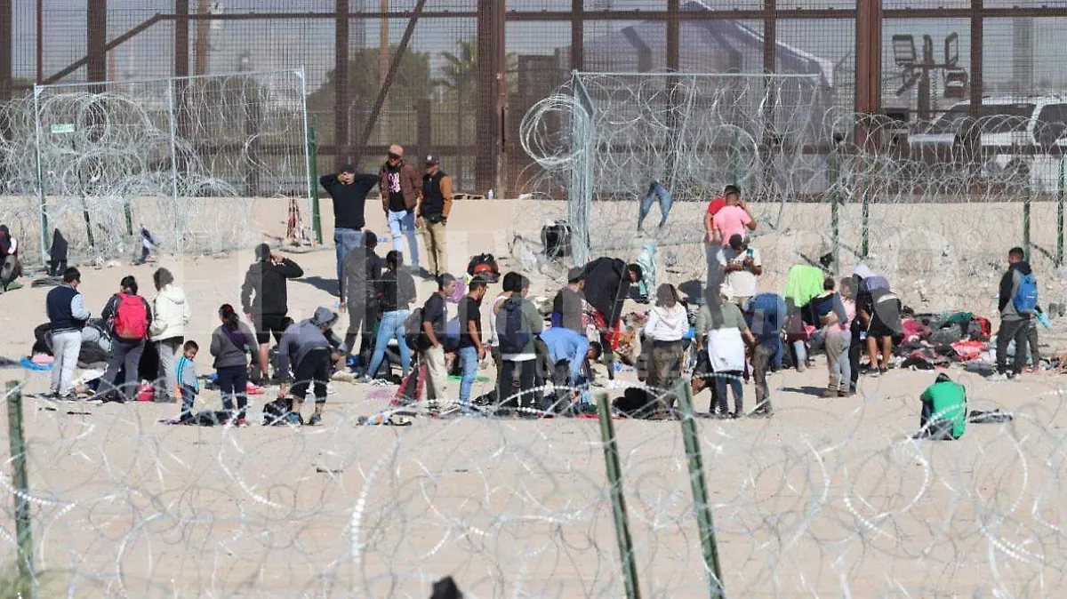 frontera con migrantes