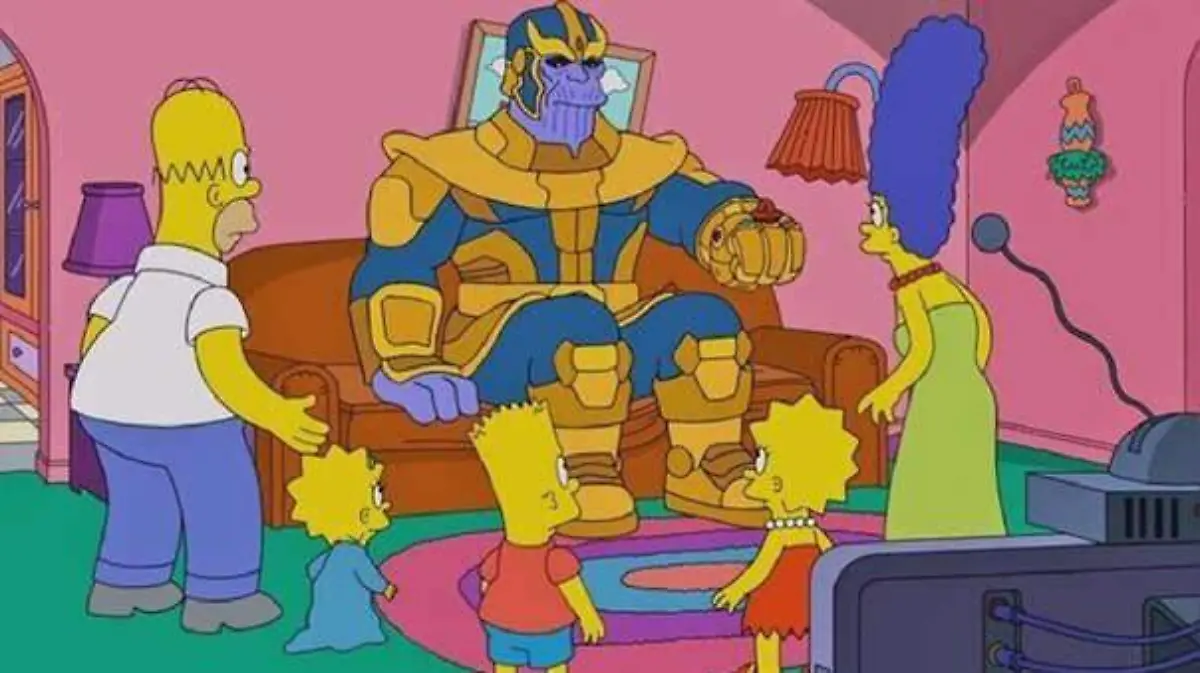 thanos y los simpson