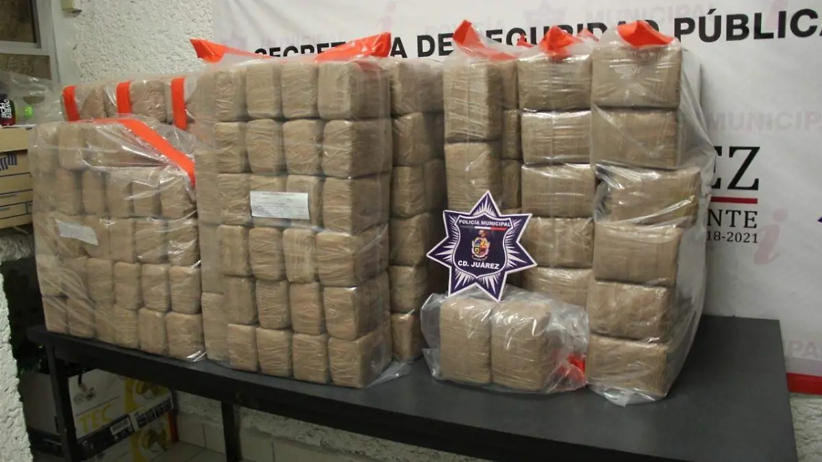 droga decomisada a delincuentes