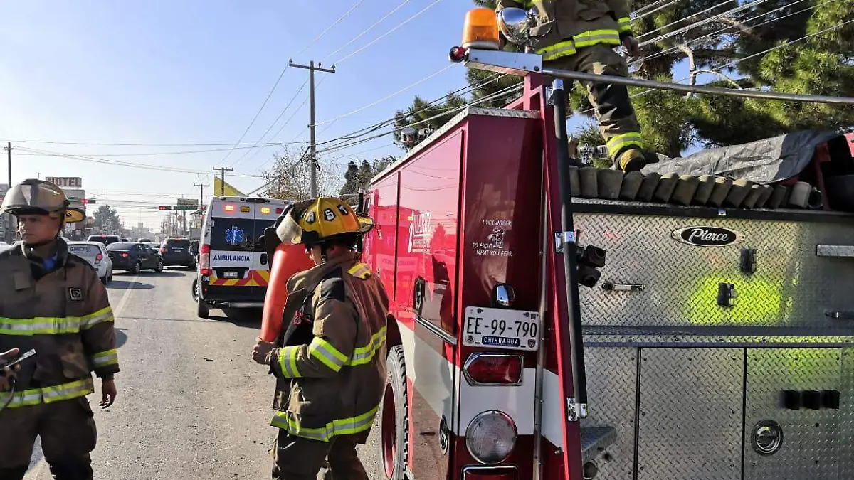 choque de bomberos
