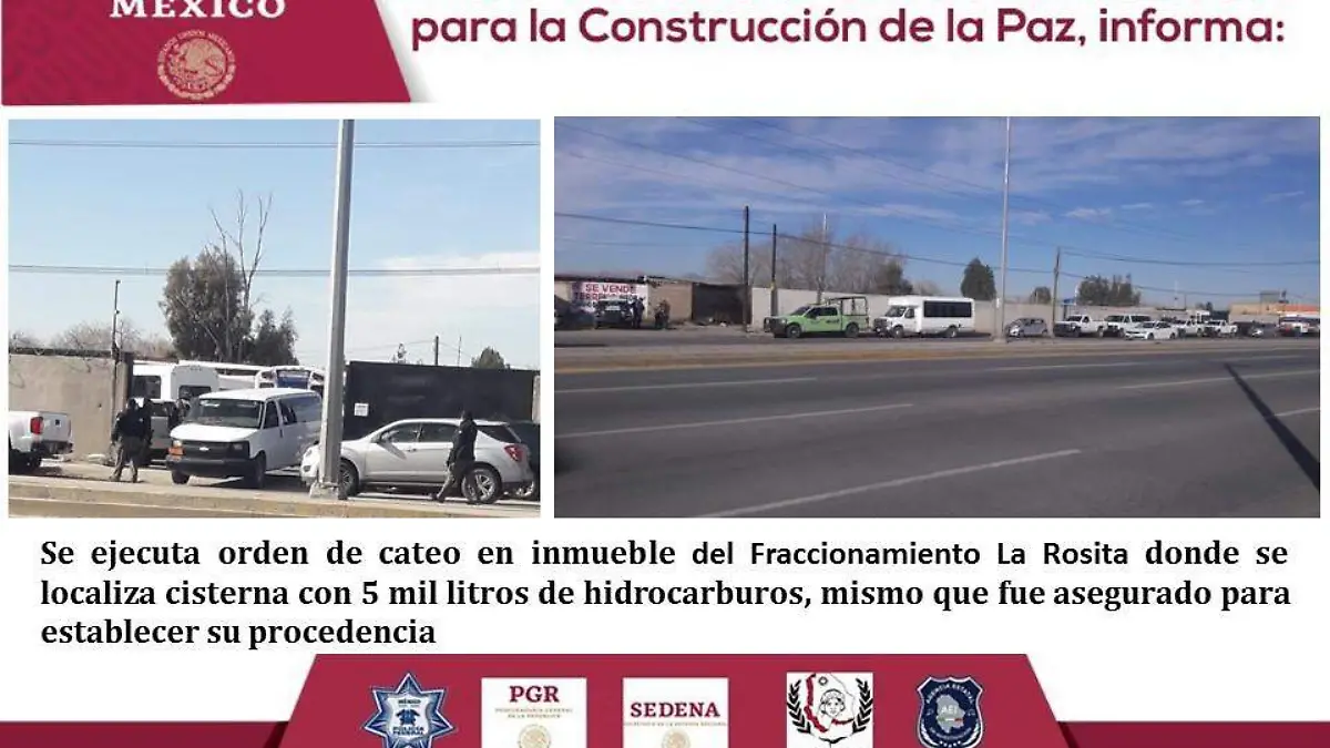 Operativo en la Rosita