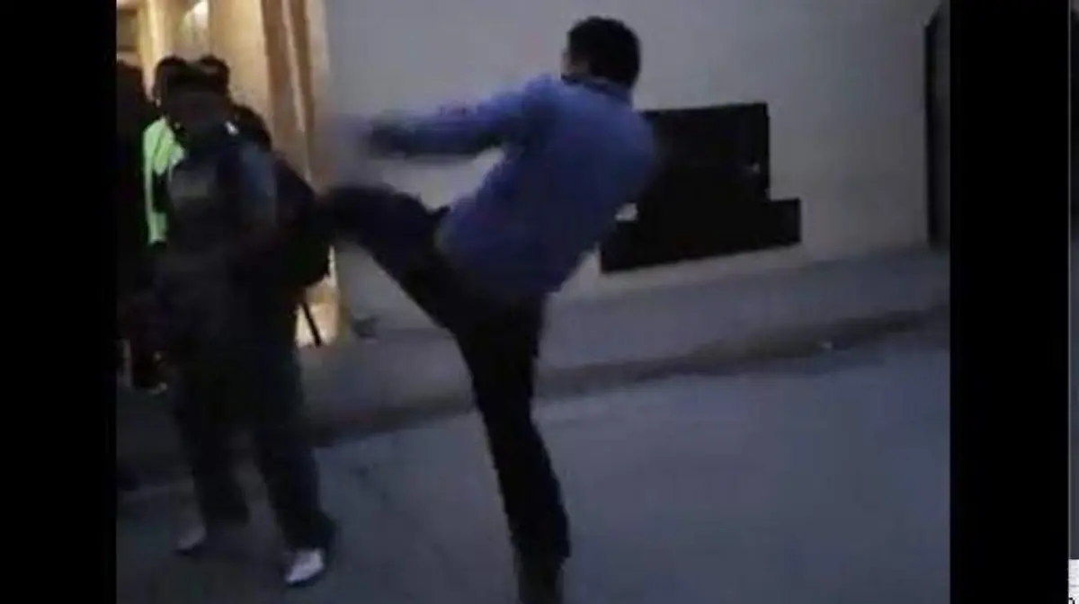 pelea en puente