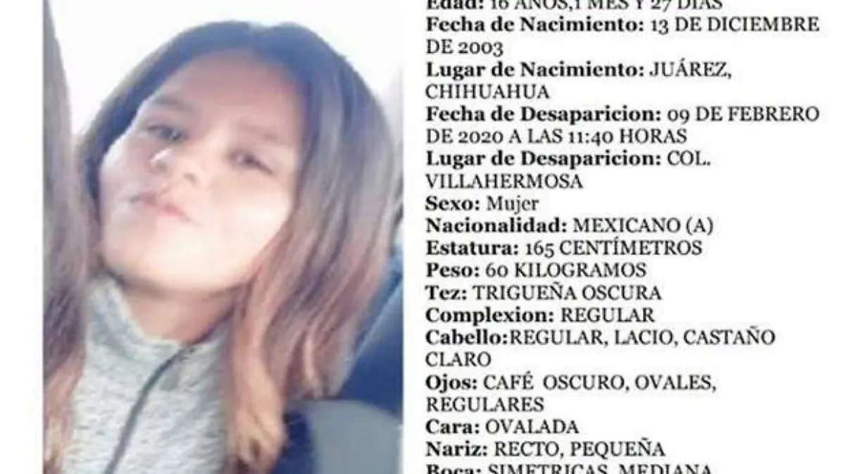 joven desaparecida