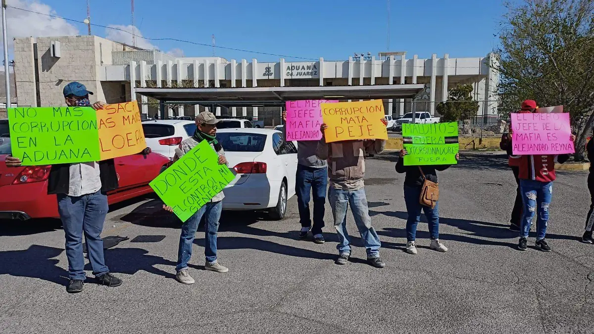 Protestas en en aduanas