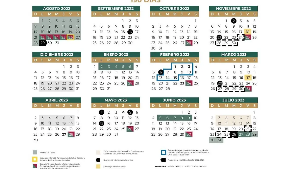 calendario escolar