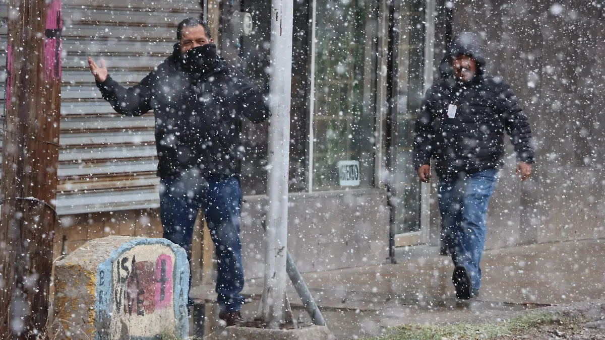 Primer nevada del 2025 en Ciudad Juárez