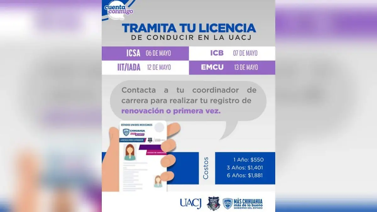 Licencia de conducir UACJ