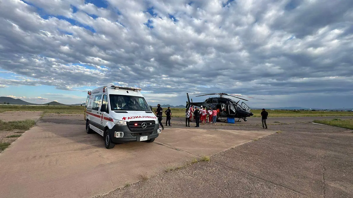 Paciente grave es trasladada en helicóptero desde Casas Grandes a Ciudad Juárez