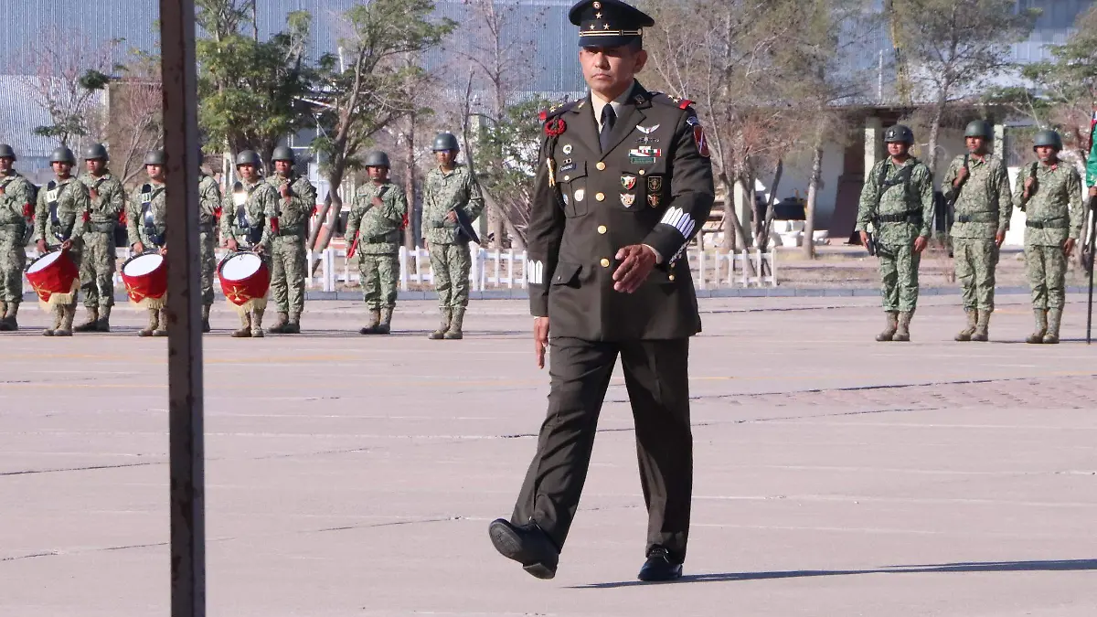 Ceremonia de recibimiento de nuevos mandos en la Guarnición militar en cd Juárez.