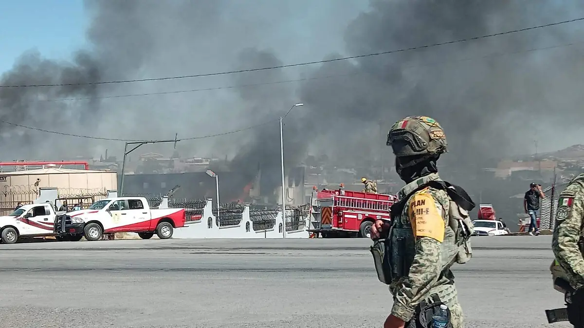 Incendio maquila parque Gema