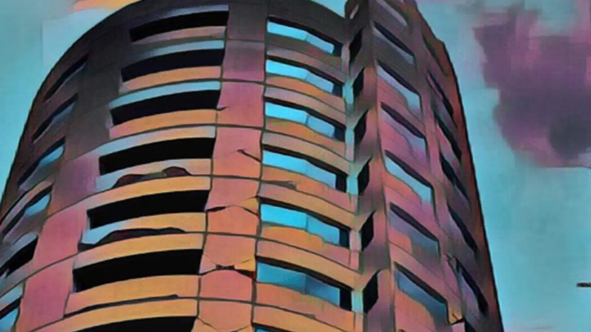 Como prueba de la magnitud del desastre quedaron las cuarteaduras en los edificios 