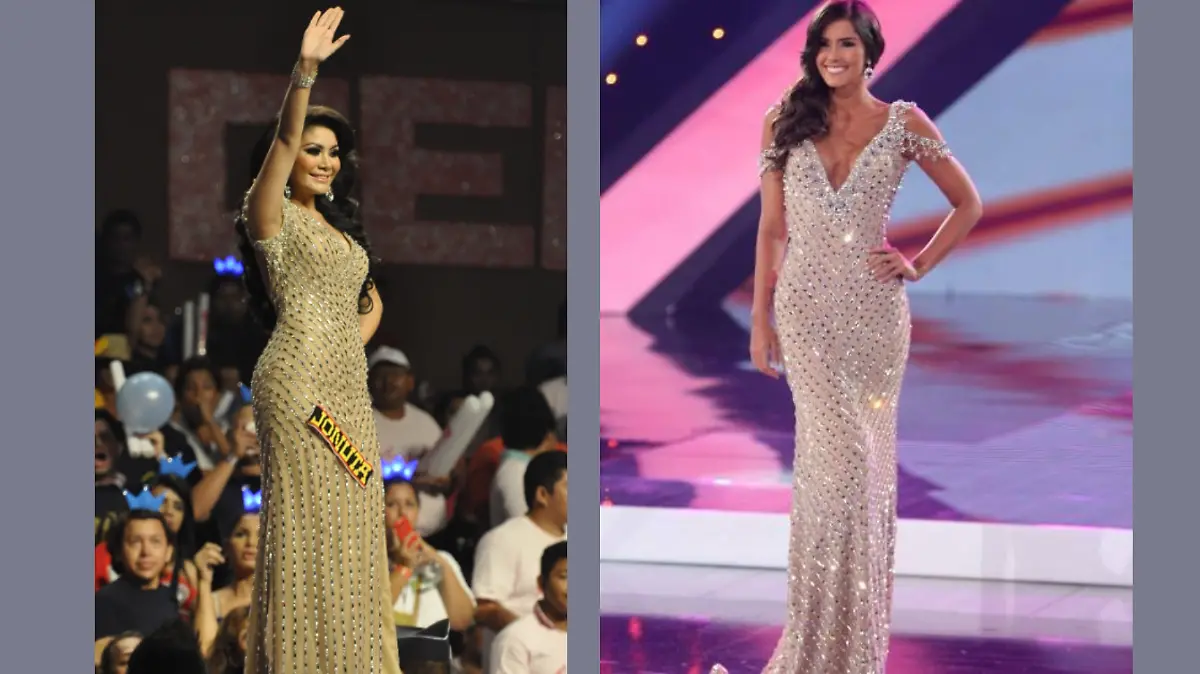 Ana Julia Montejo Martínez quien fue Flor Jonuta 2015 y la Miss Colombia Paulina Vega también del 2015