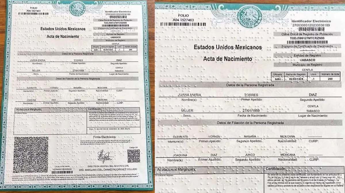 Centla emite acta en Braille