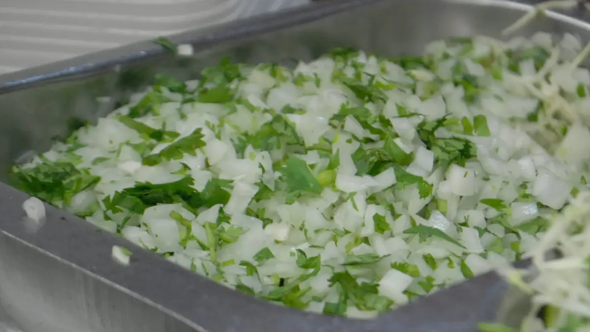 cilantro y cebolla