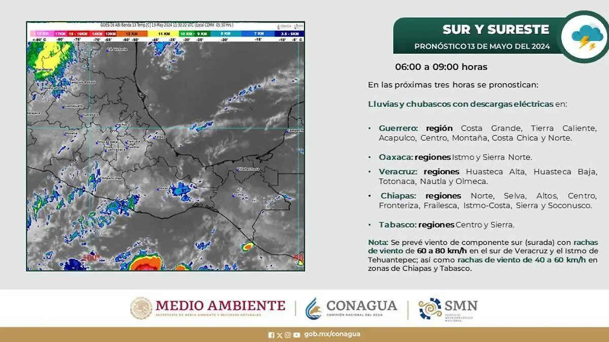 lluvias sureste