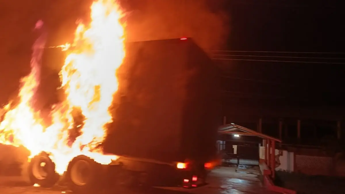 incendio de camion