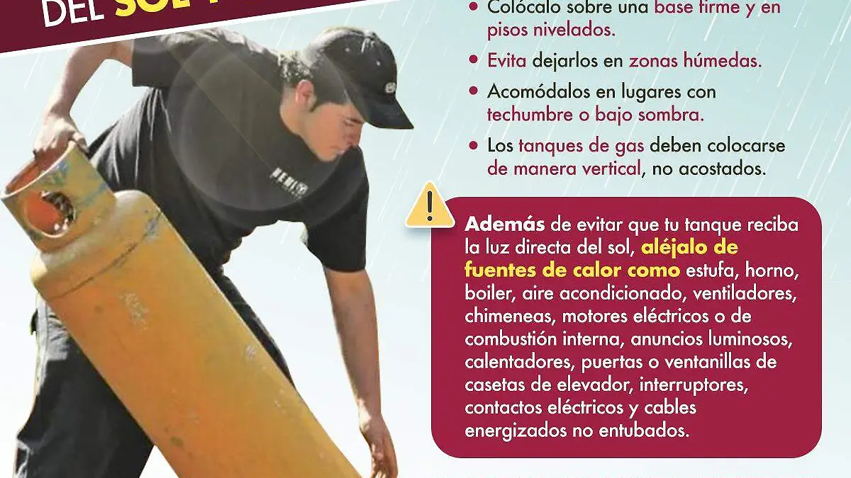 Protege tu tanque de gas también en temporada de lluvias