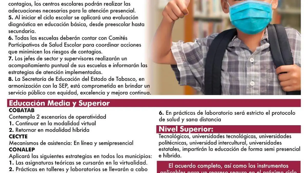 protocolo regreso a clases tabasco
