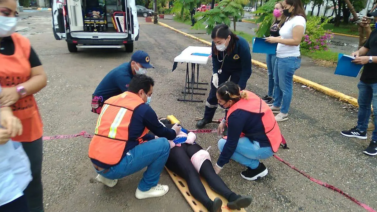 simulacro de sismos e incendios en Tabasco 2000