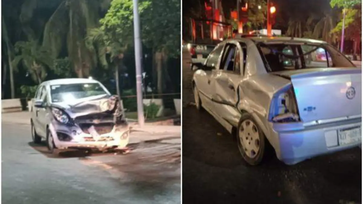 Choque de autos en Paraíso 