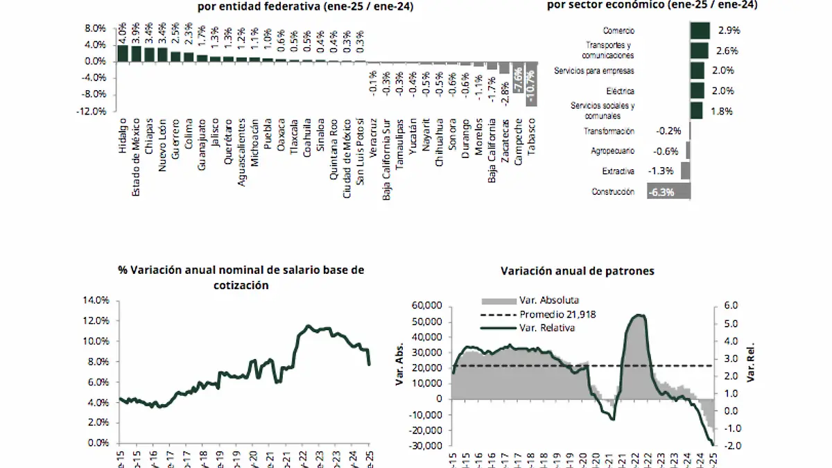 Grafica empleos IMSS