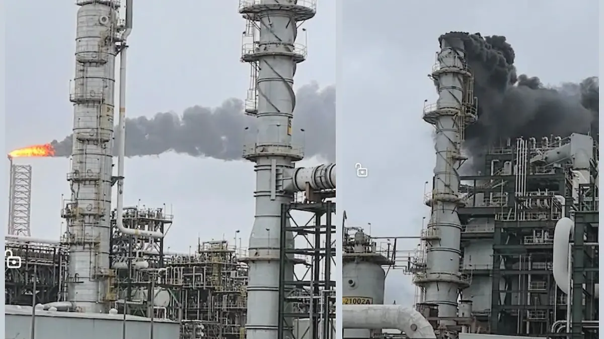 Refinería de Dos Bocas humo gas