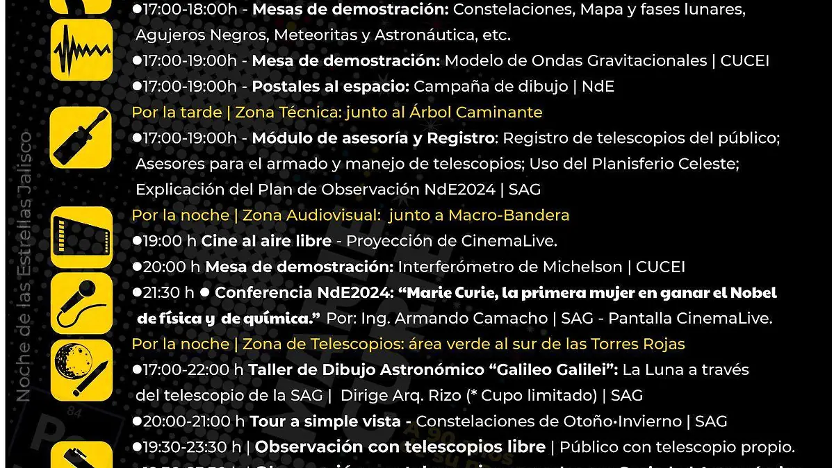 Programa Noche de las estrellas GDL