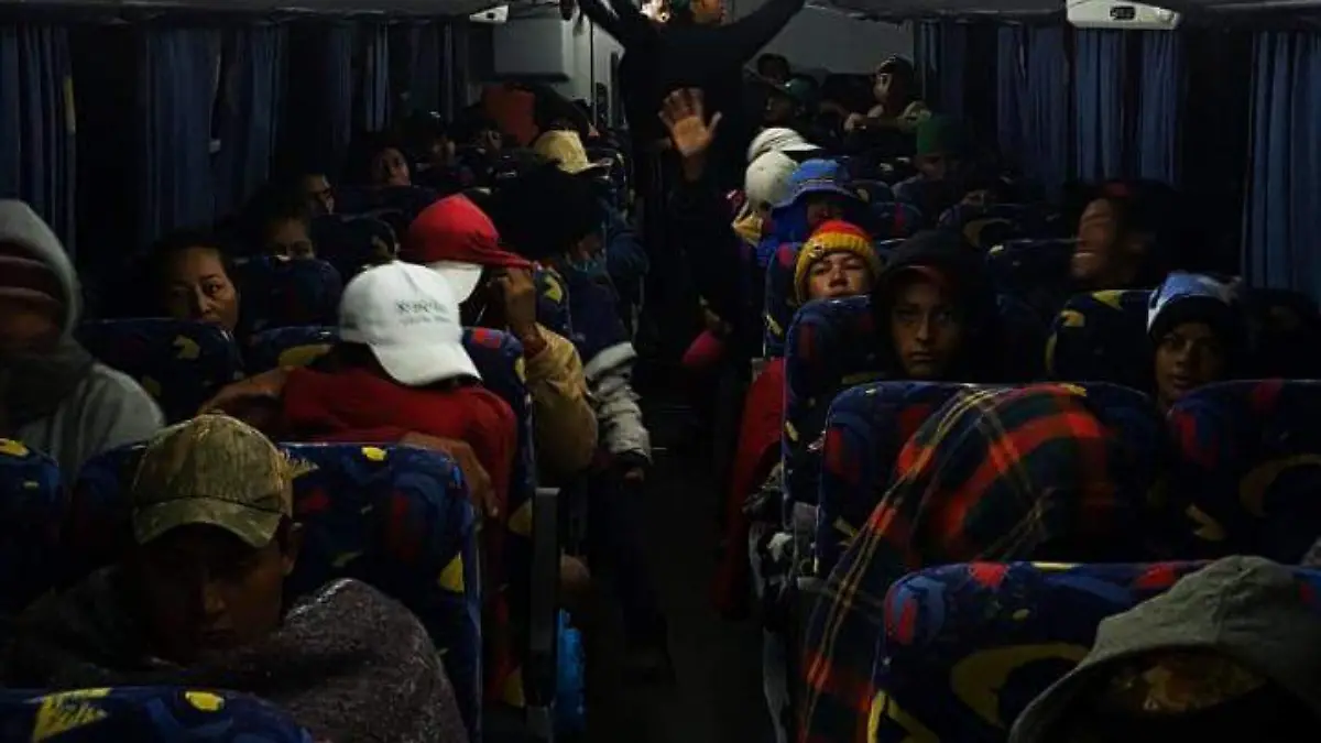 Migrantes en camiones nueva