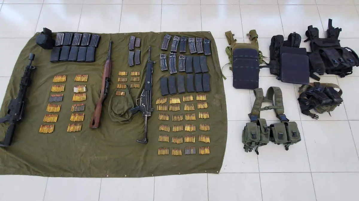 Armamento asegurado en Jilotlán de los Dolores