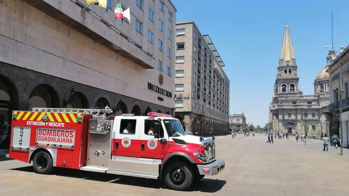 Bomberos en el Centro