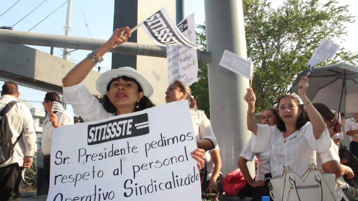 Manifestación empleados ISSSTE