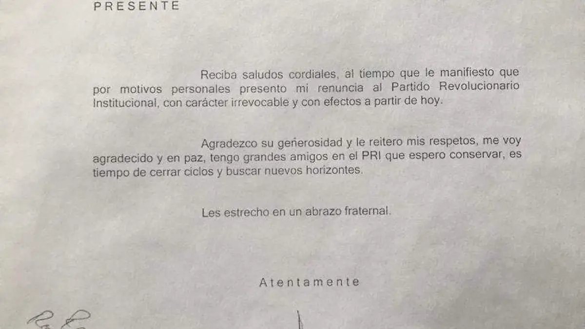 Renuncia funcionario del PRI Jalisco