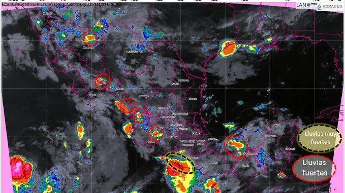Lluvias en la República Mexicana