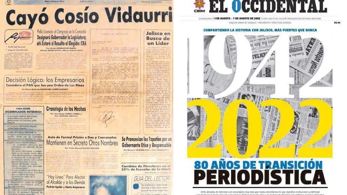Portadas de El Occidental