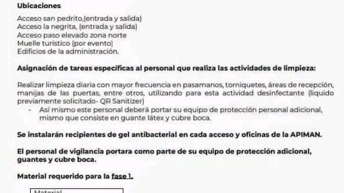 Comunicado Manzanillo coronavirus