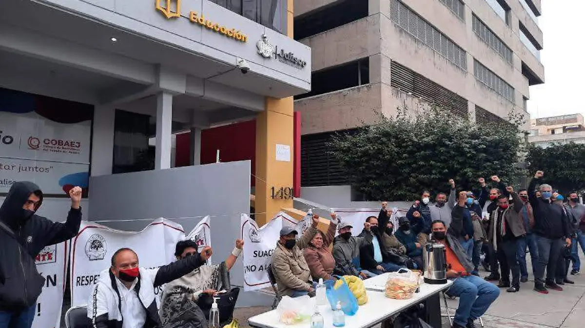 Manifestación docentes COBAEJ