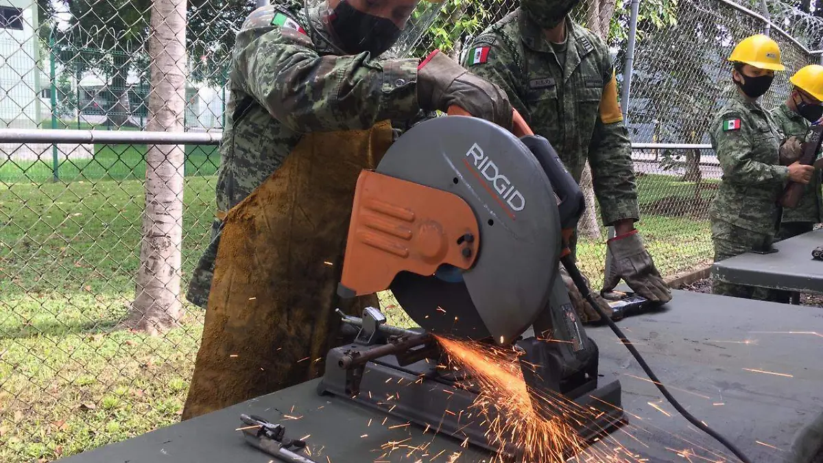 Armamento destruido por la Sedena en Nayarit