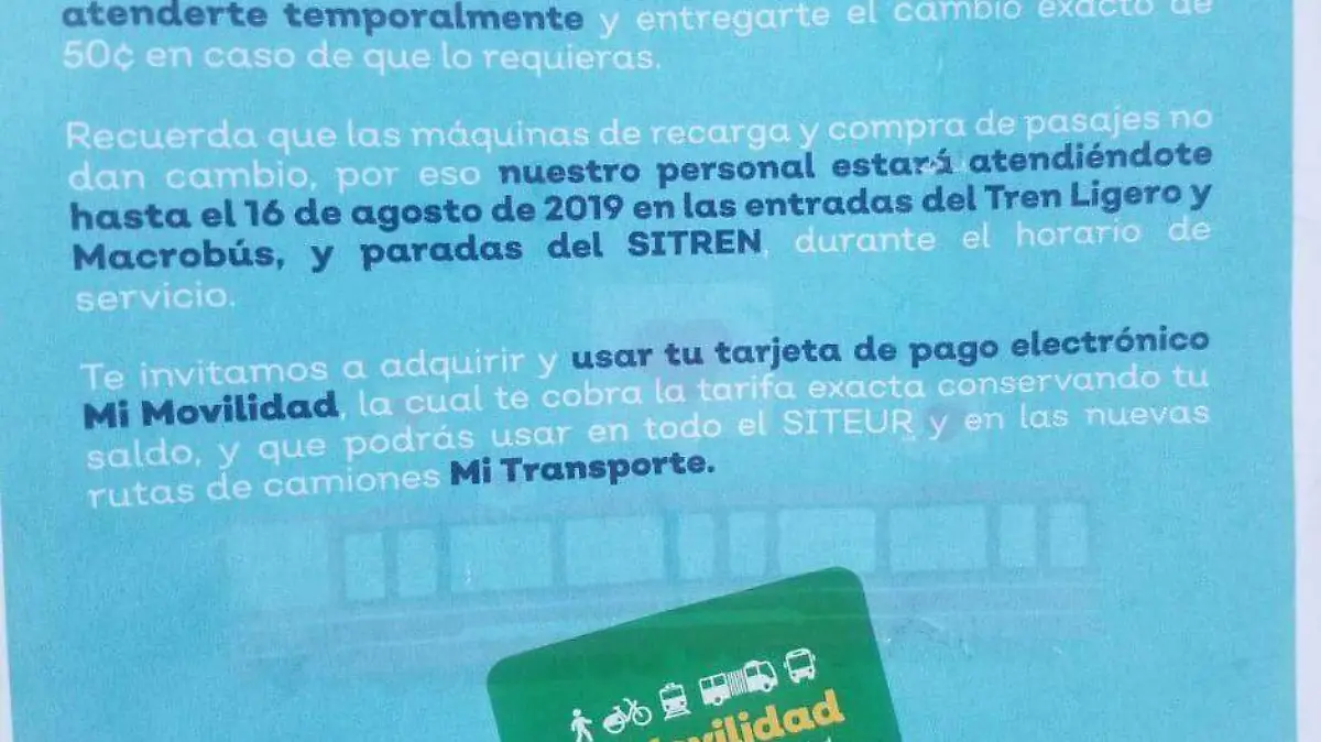 Información de cambio de usuarios por parte del Siteur