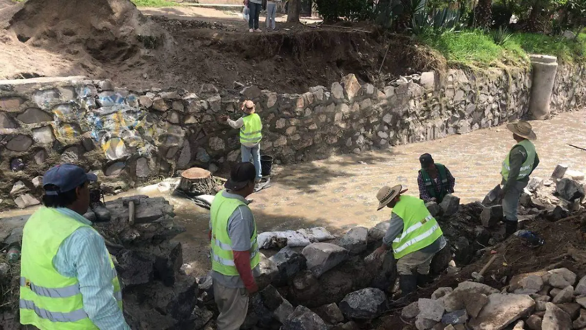 Trabajos desbordamiento del arroyo El Seco