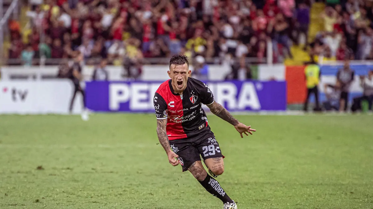 Brian Lozano festejo Atlas vs América