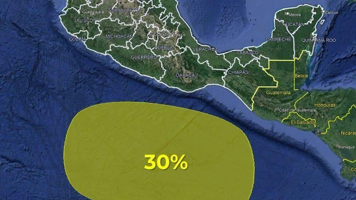 Vallarta formación de ciclón