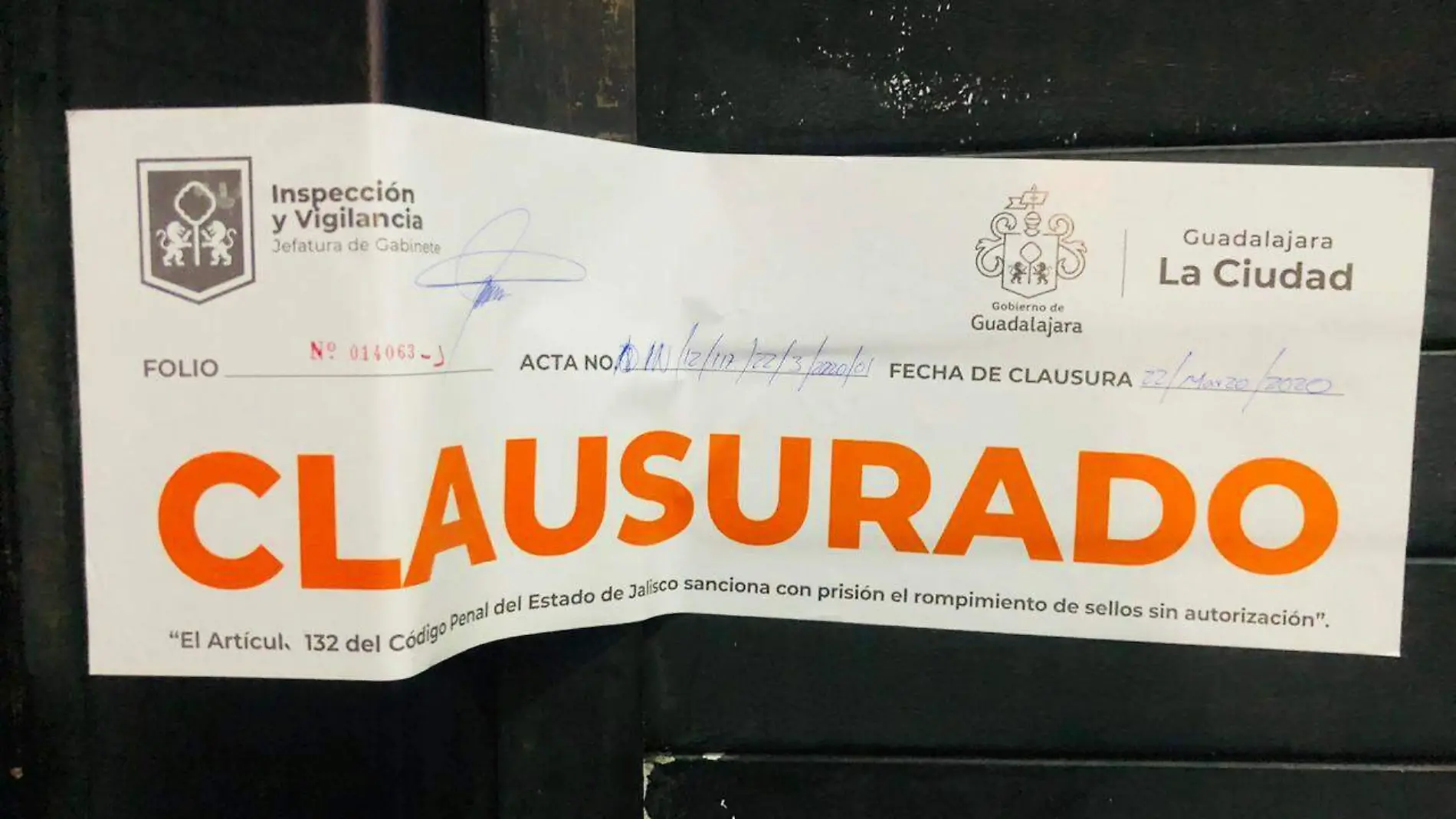 Clausurado