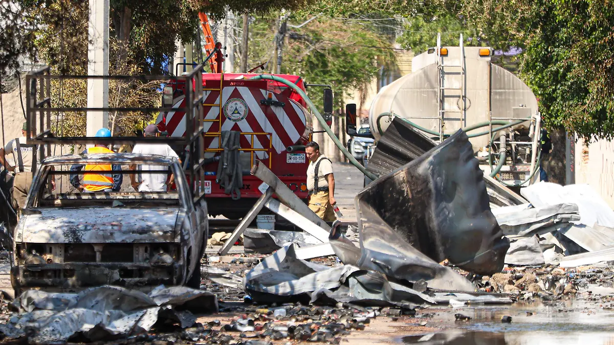 Combate del incendio en el Álamo Industrial