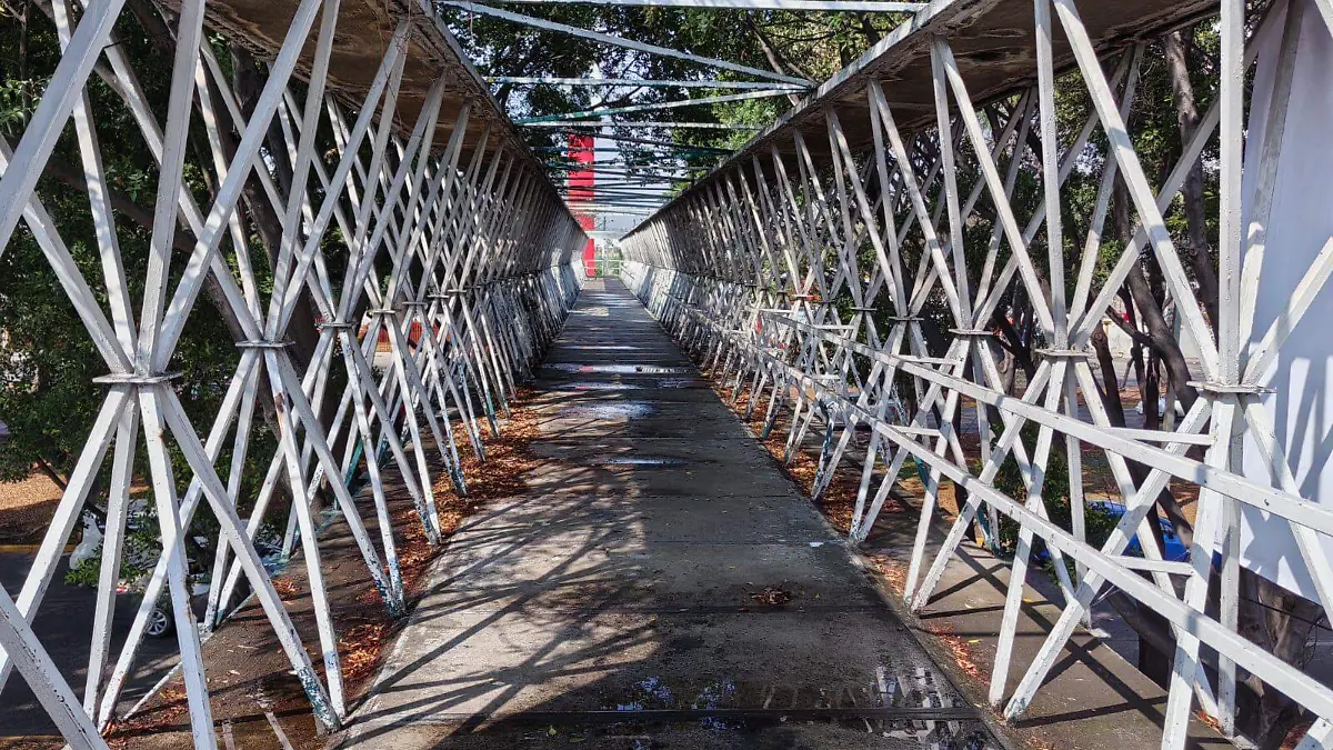 Puente peatonal sin protección