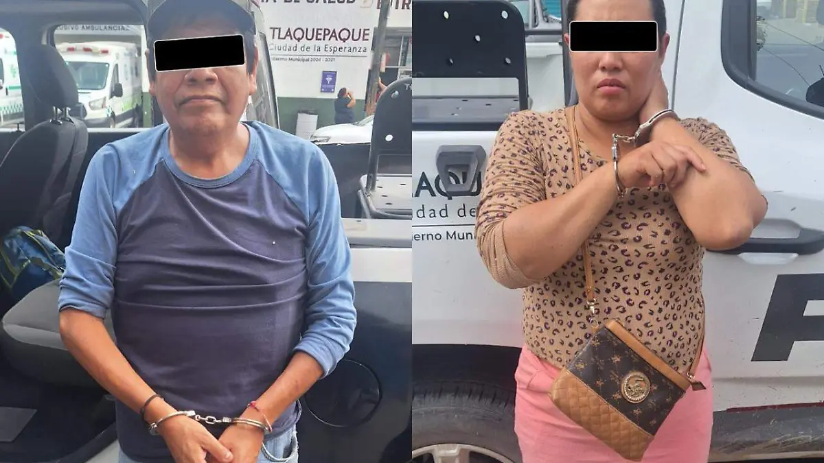 Detendos por agredir a una mujer en Tlaquepaque