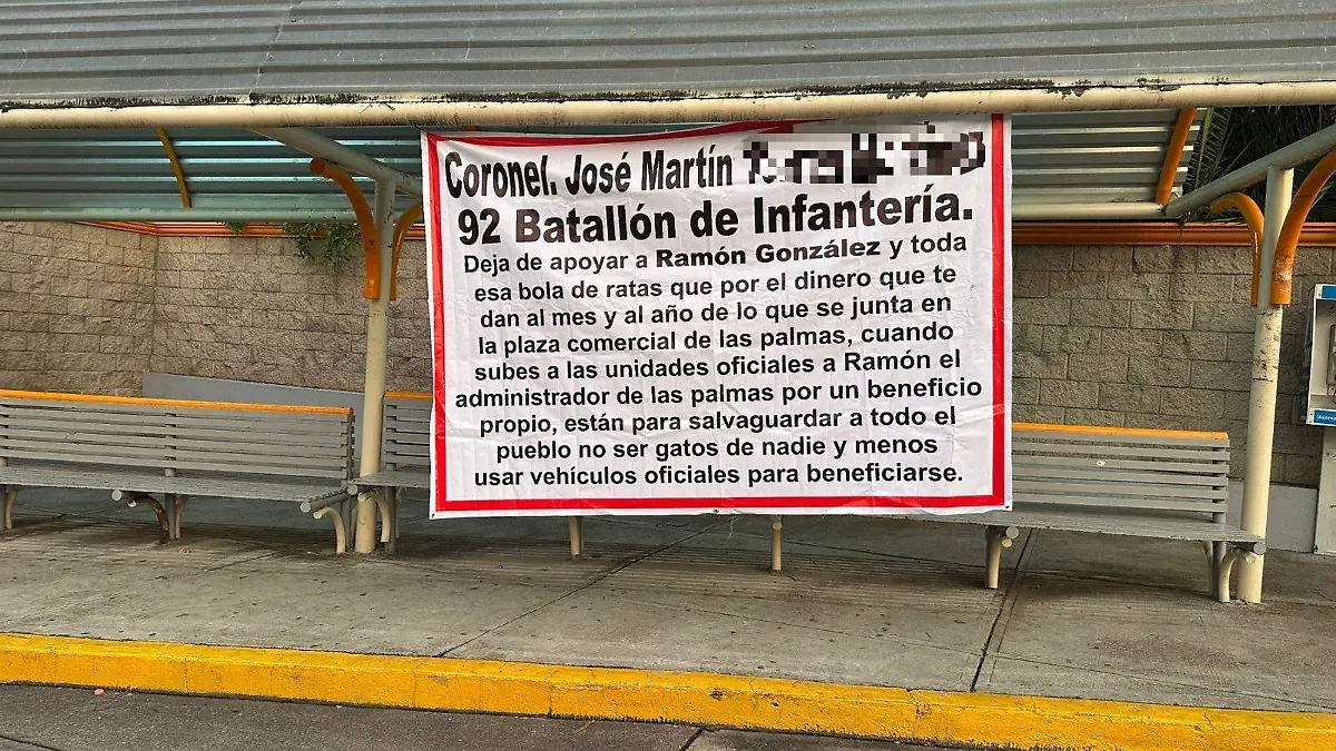 Mantas en Villa Hidalgo en contra de SEDENA