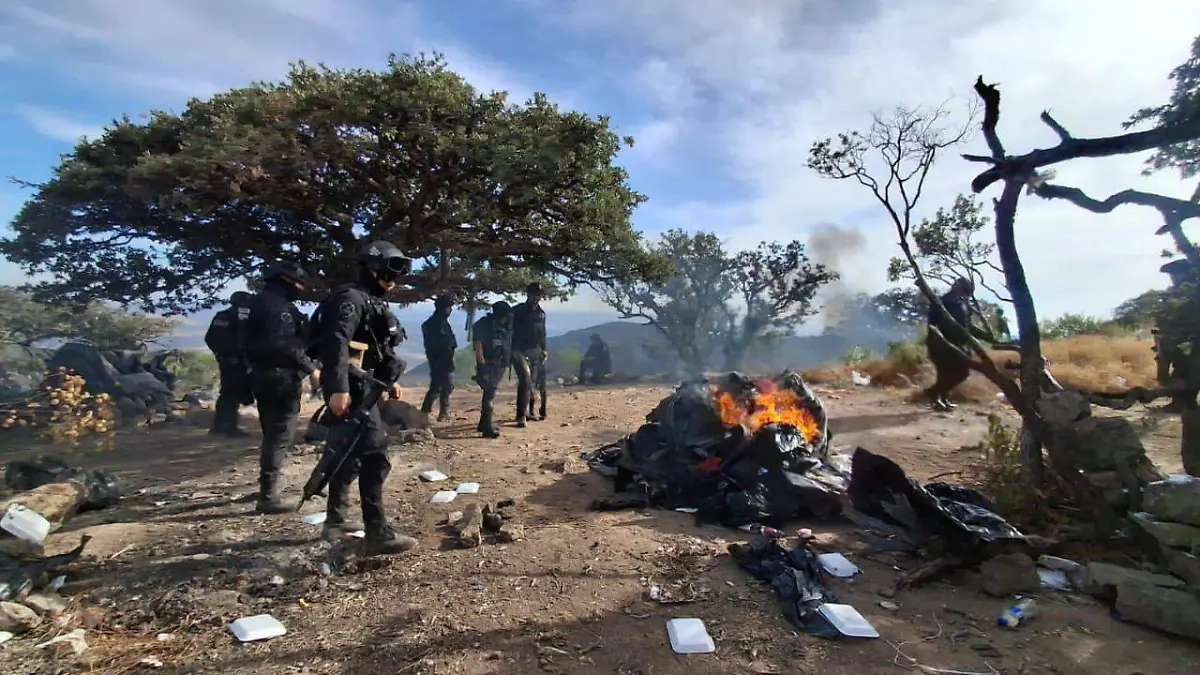Narco campamento Fotos Secretaría de Seguridad del Estado (1)