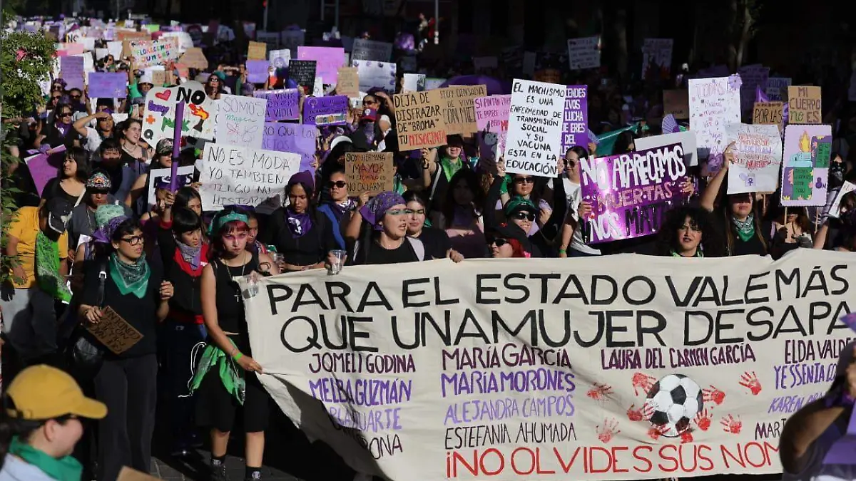 Marcha 8M realizada en Jalisco