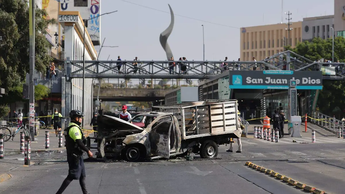 Vehiculos afectados por bloqueo del 22 de febrero