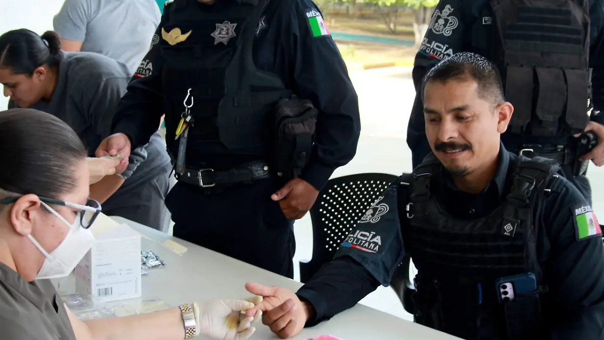 Atención a policías Foto. CortesíaSecretaría de Seguridad del Estado (2)